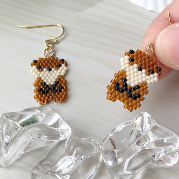 sekiの釣竿 コツメカワウソのミニミニピアス